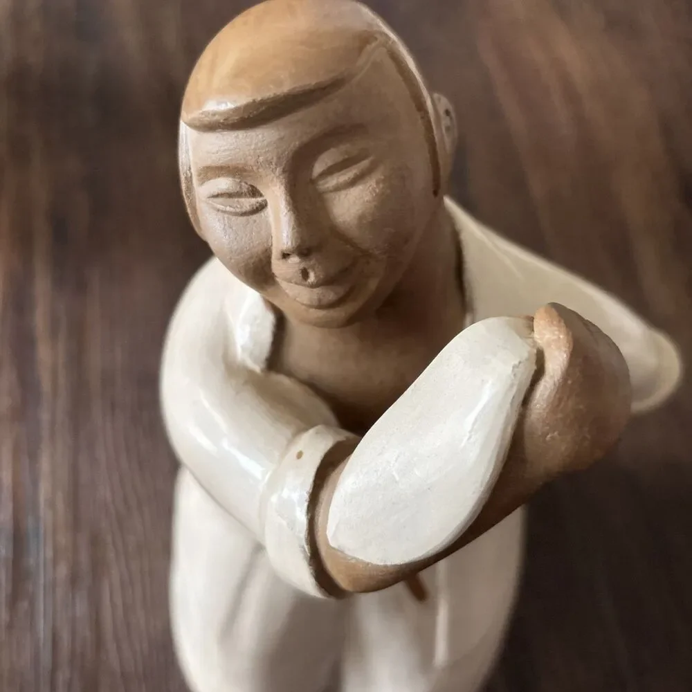 Anibal Curay Peru HANDMADE CLAY POTTERY CHULUCANAS Man-FolkartCASERA Statue